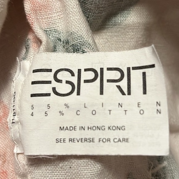 Vintage Esprit Sport Floral Linen Blend Long Sleeve Crop Jacket Size Small - Picture 15 of 16